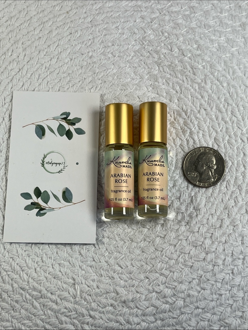 Kuumba Made Arabian Rose Fragrance Oil Lot of 2 (.125 fl oz / 3.7 mL each)